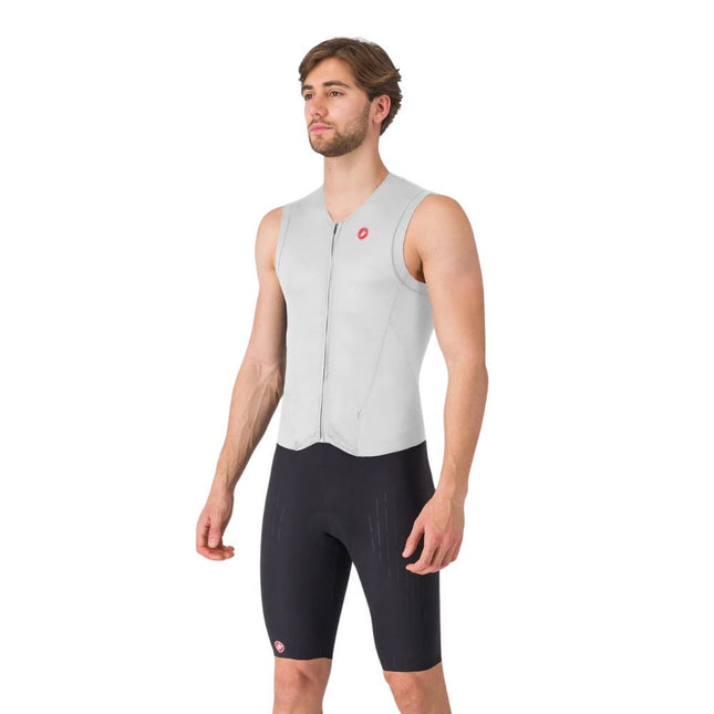 Castelli | San Remo 3 | Trisuit | Ärmellos | Herren | Weiß / Schwarz