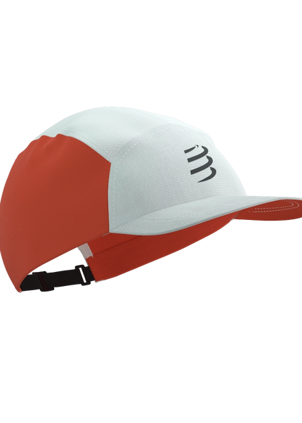 Compressport | 5 Panel Light Cap | Star White / Tigerlily