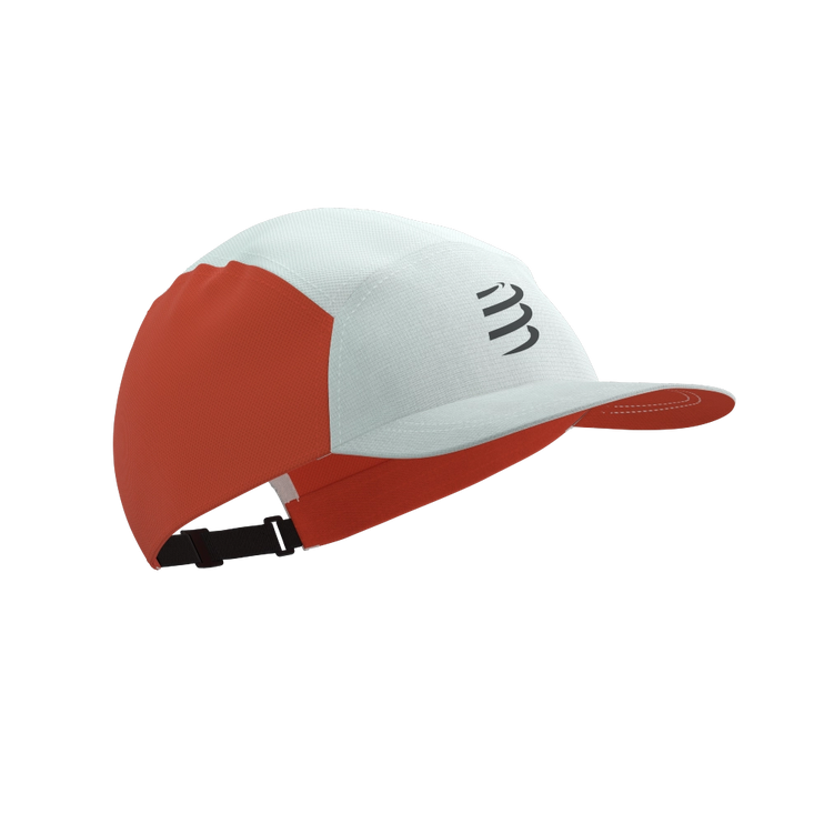 Compressport | 5 Panel Light Cap | Star White / Tigerlily