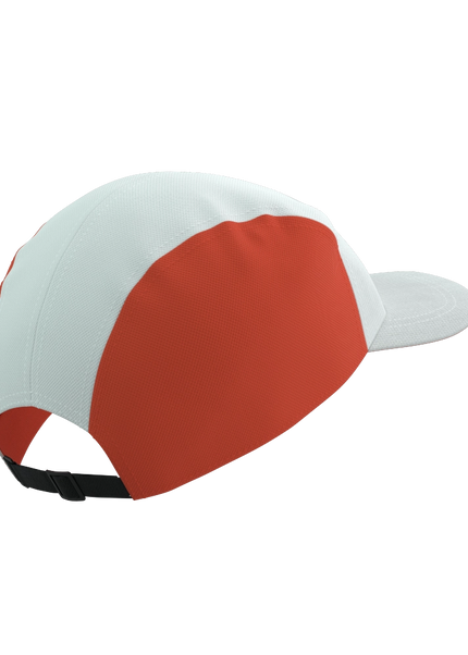 Compressport | 5 Panel Light Cap | Star White / Tigerlily
