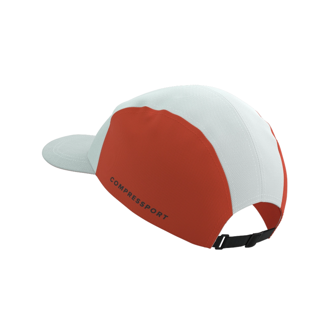 Compressport | 5 Panel Light Cap | Star White / Tigerlily