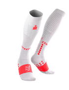 Compressport | Full Socks Recovery 2.0 | IRONMAN 2026 | White / Neon Red