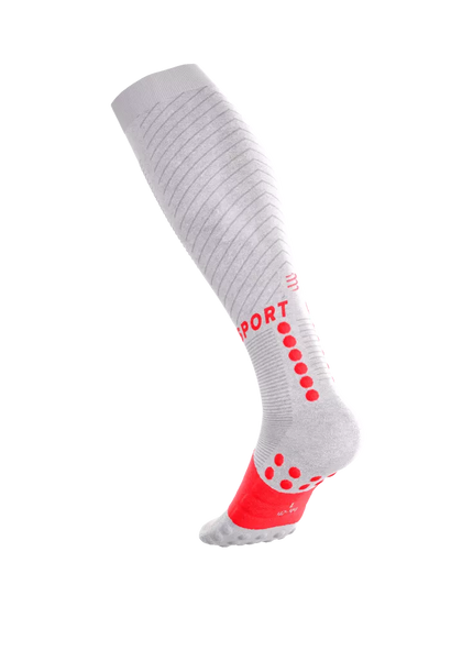 Compressport | Full Socks Recovery 2.0 | IRONMAN 2026 | White / Neon Red