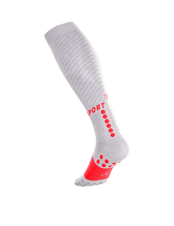 Compressport | Full Socks Recovery 2.0 | IRONMAN 2026 | White / Neon Red