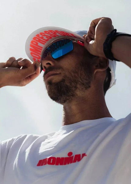 Compressport | Pro Racing Cap | IRONMAN 2026 | White / Neon Red