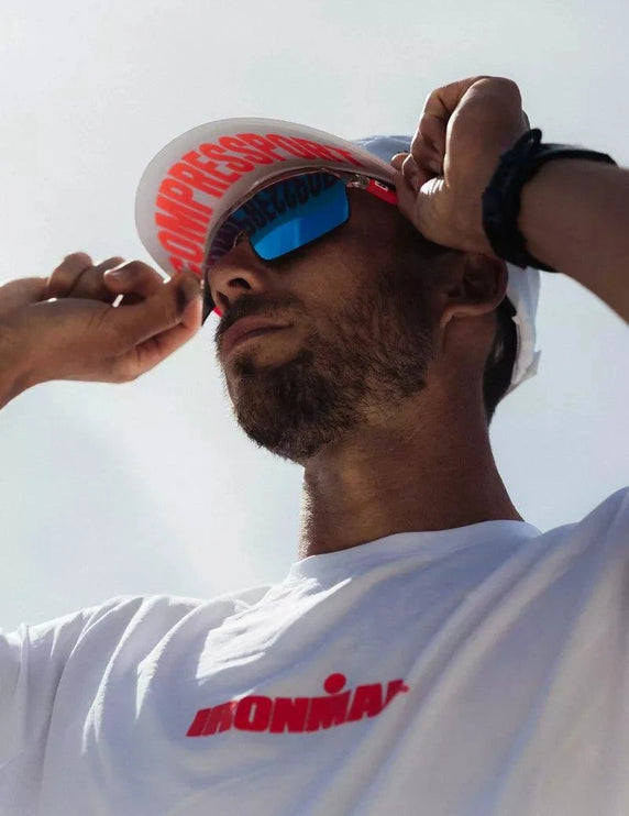 Compressport | Pro Racing Cap | IRONMAN 2026 | White / Neon Red
