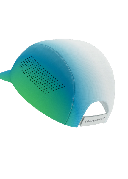 Compressport | Pro Racing Cap | Weiß / Blau / Grün