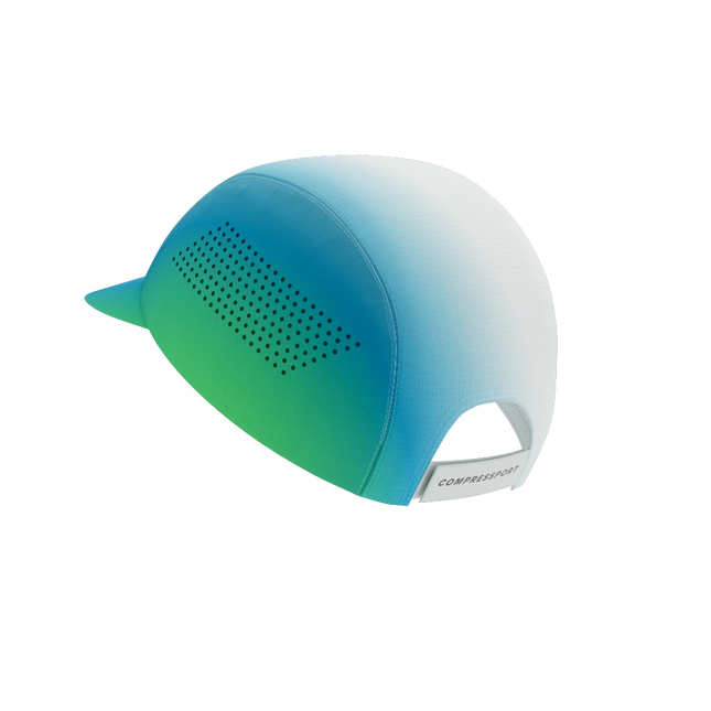 Compressport | Pro Racing Cap | White / Blue / Green