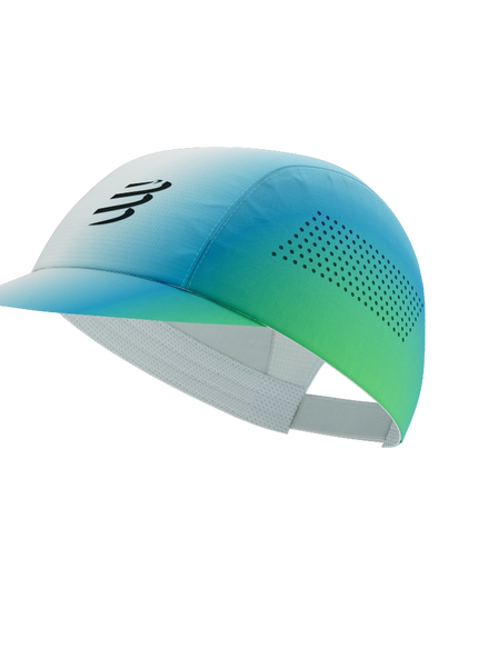 Compressport | Pro Racing Cap | Weiß / Blau / Grün
