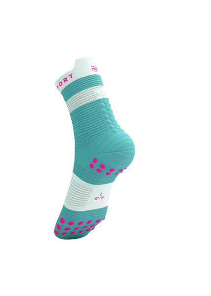 Compressport | Pro Racing Socks V4 | Run High | Ether / Neon Pink