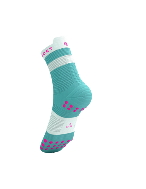Compressport | Pro Racing Socks V4 | Run High | Ether / Neon Pink