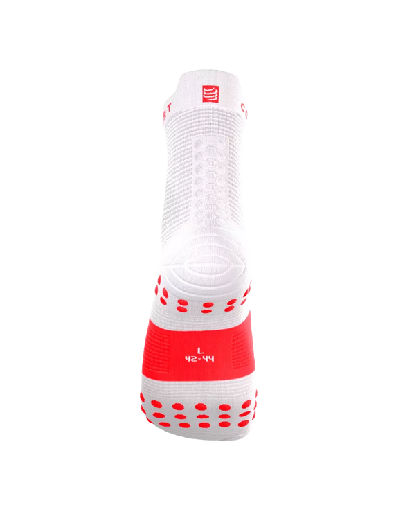 Compressport | Pro Racing Socks V4 | Run High | IRONMAN 2026 | White / Neon Red