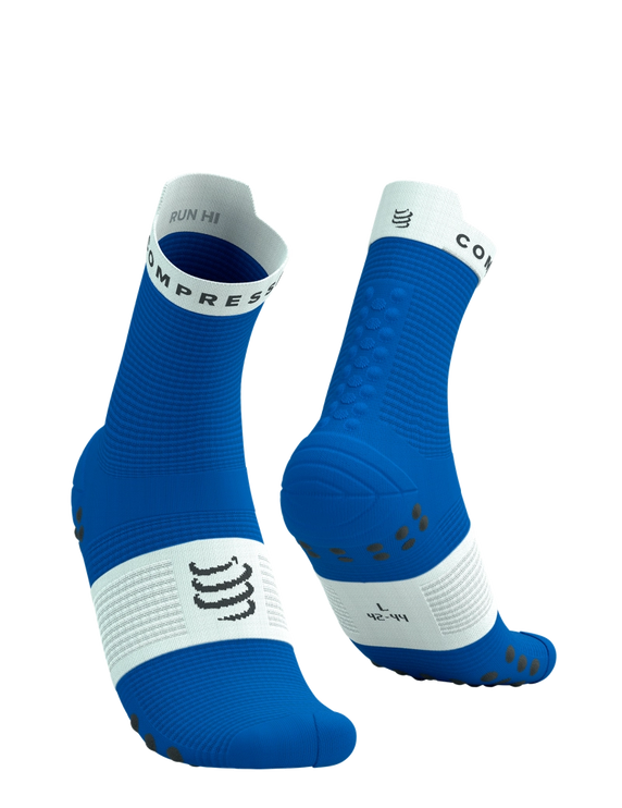 Compressport | Pro Racing Socks V4 | Run High | Princess Blue / White