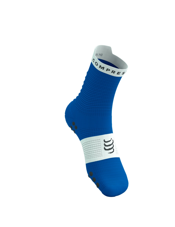 Compressport | Pro Racing Socks V4 | Run High | Princess Blue / White