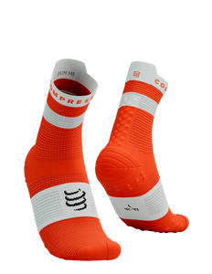 Compressport | Pro Racing Socks V4 | Run High | Tigerlily / White