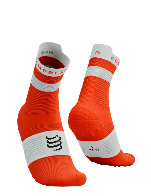 Compressport | Pro Racing Socks V4 | Run High | Tigerlily / White