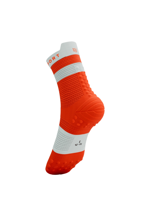 Compressport | Pro Racing Socks V4 | Run High | Tigerlily / White