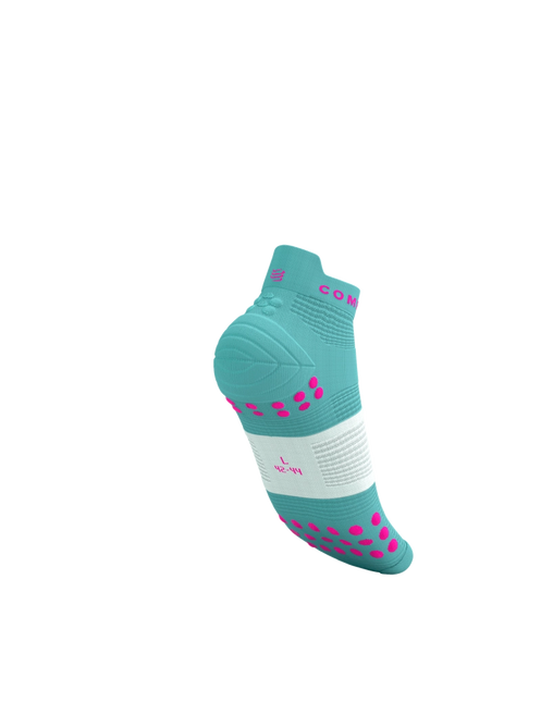 Compressport | Pro Racing Socken V4 | Run Low | Äther / Neon Pink
