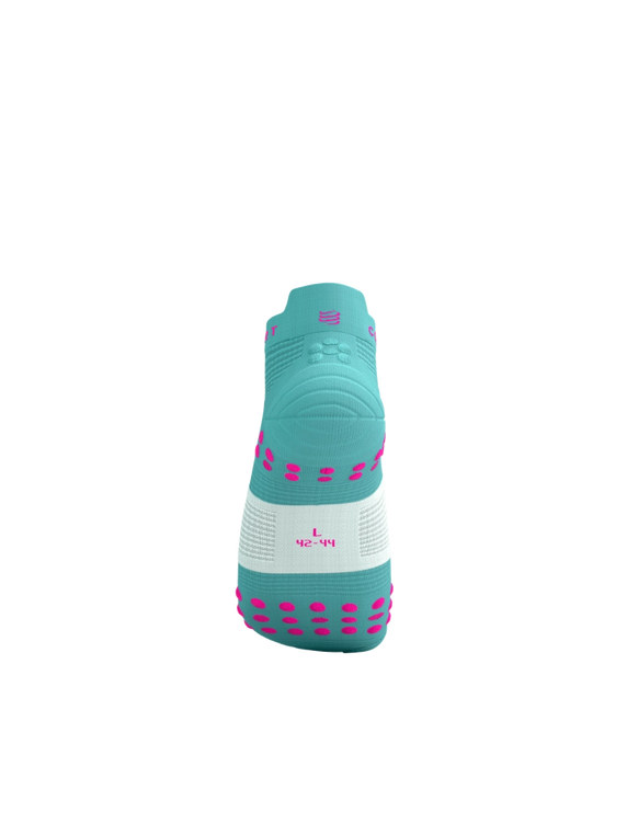 Compressport | Pro Racing Socks V4 | Run Low | Ether / Neon Pink