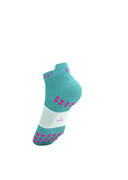 Compressport | Pro Racing Socks V4 | Run Low | Ether / Neon Pink