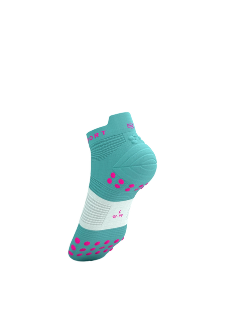 Compressport | Pro Racing Socken V4 | Run Low | Äther / Neon Pink