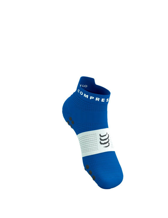 Compressport | Pro Racing Socks V4 | Run Low | Princess Blue / White