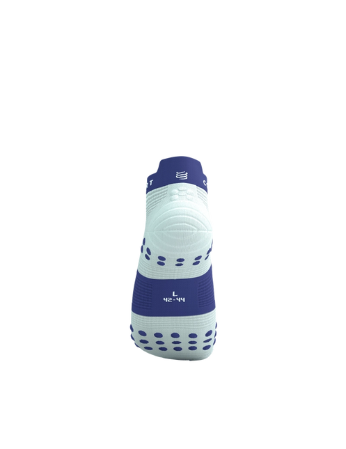 Compressport | Pro Racing Socken V4 | Run Low | Star Weiß / Orient Blau