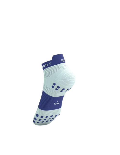 Compressport | Pro Racing Socken V4 | Run Low | Star Weiß / Orient Blau