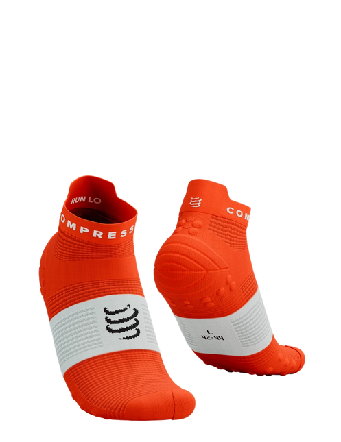 Compressport | Pro Racing Socken V4 | Run Low | Tigerlily / Weiß