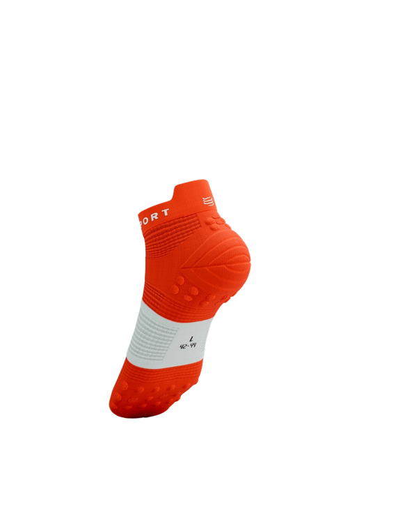 Compressport | Pro Racing Socks V4 | Run Low | Tigerlily / White