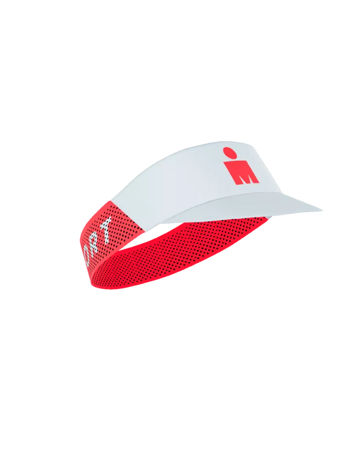 Compressport | Pro Racing Visor | IRONMAN 2026 | White / Neon Red