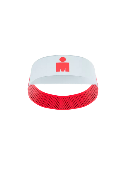 Compressport | Pro Racing Visor | IRONMAN 2026 | White / Neon Red