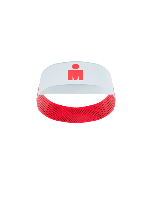 Compressport | Pro Racing Visor | IRONMAN 2026 | White / Neon Red