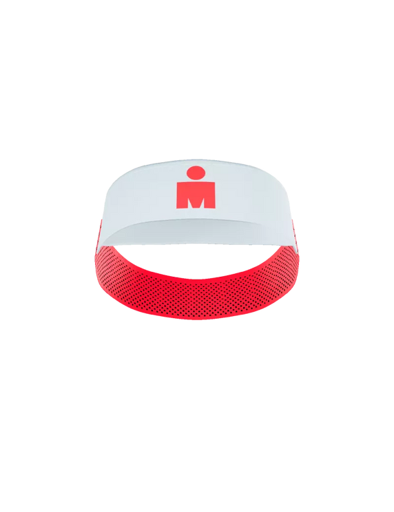 Compressport | Pro Racing Visor | IRONMAN 2026 | White / Neon Red