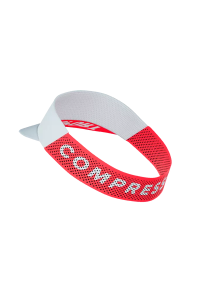 Compressport | Pro Racing Visor | IRONMAN 2026 | White / Neon Red
