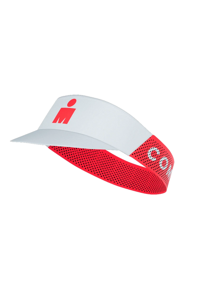 Compressport | Pro Racing Visor | IRONMAN 2026 | White / Neon Red