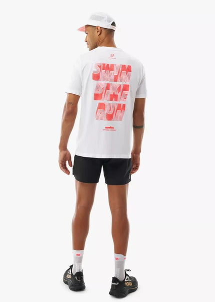 Compressport | Training SS T-Shirt | Men's | IRONMAN 2026 | White / Neon Red