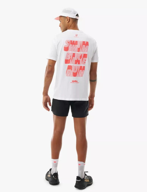 Compressport | Training SS T-Shirt | Herren | IRONMAN 2026 | Weiß / Neonrot