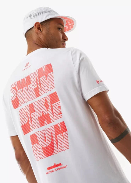 Compressport | Training SS T-Shirt | Men's | IRONMAN 2026 | White / Neon Red