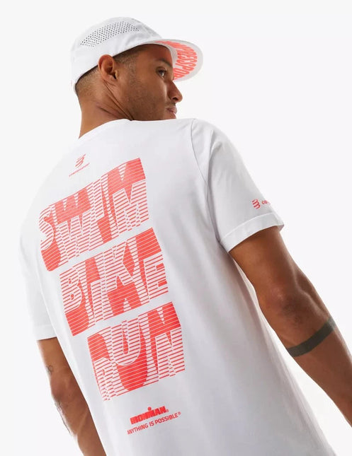 Compressport | Training SS T-Shirt | Herren | IRONMAN 2026 | Weiß / Neonrot