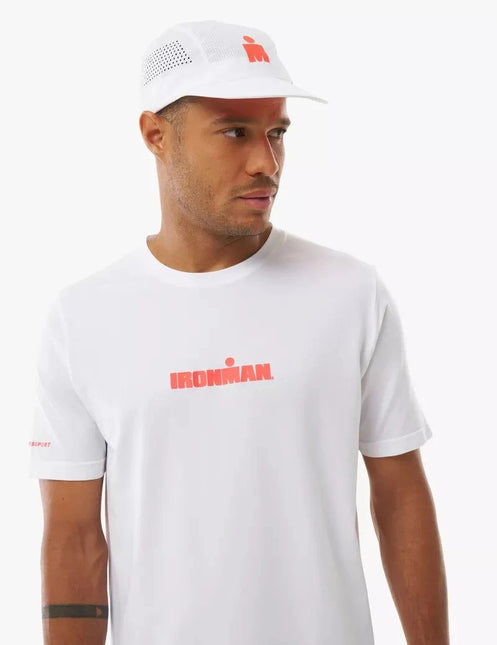 Compressport | Training SS T-Shirt | Herren | IRONMAN 2026 | Weiß / Neonrot