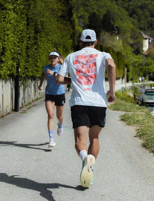 Compressport | Training SS T-Shirt | Herren | IRONMAN 2026 | Weiß / Neonrot