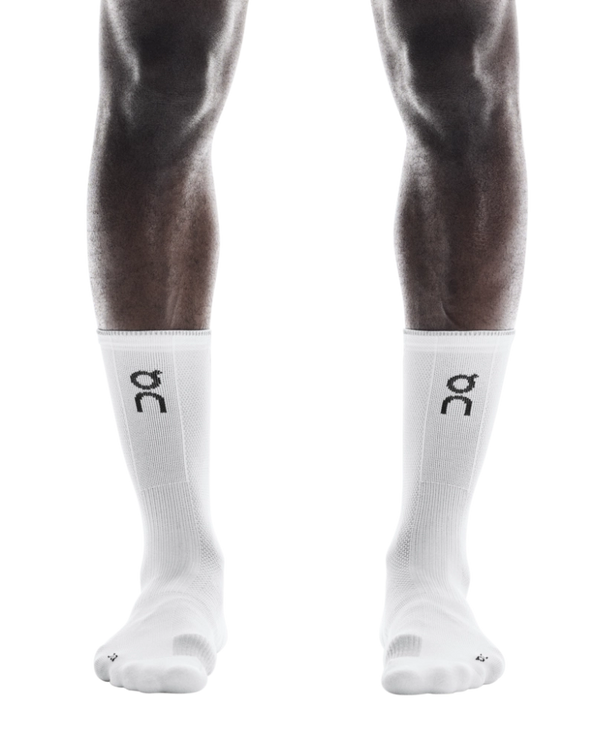 ON | Performance Run Sock High | White / Glacier