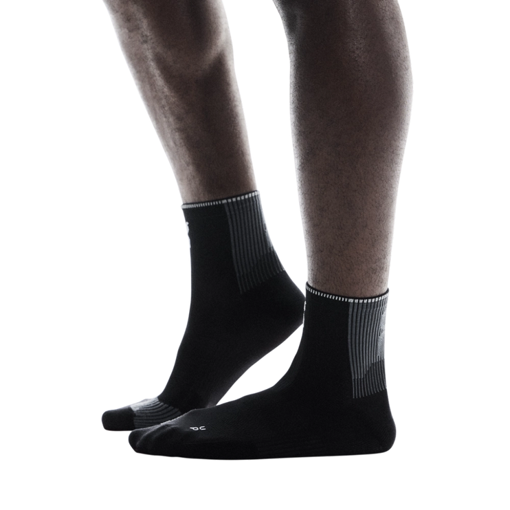 ON | Performance Run Sock Mid | Black / Eclipse