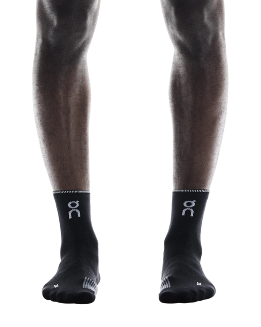 ON | Performance Run Sock Mid | Black / Eclipse