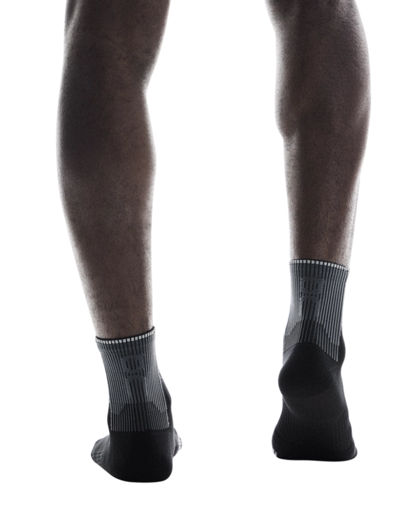 ON | Performance Run Sock Mid | Black / Eclipse