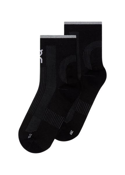 ON | Performance Run Sock Mid | Black / Eclipse