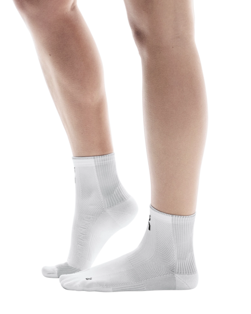 ON | Performance Run Sock Mid | White / Glacier