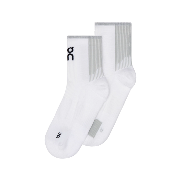 ON | Performance Run Sock Mid | White / Glacier