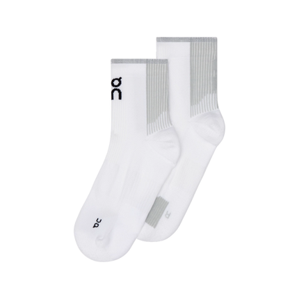 ON | Performance Run Sock Mid | White / Glacier